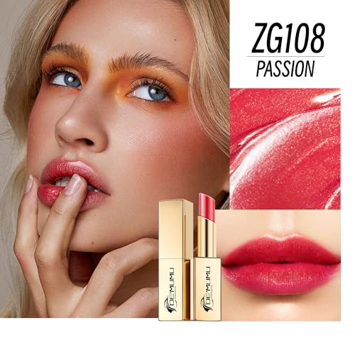 Depuplum Red Nude Purple Lipstick Set – Hydrating, Shimmer Lip Balm & Gloss (Cruelty-Free) DM108/118/122