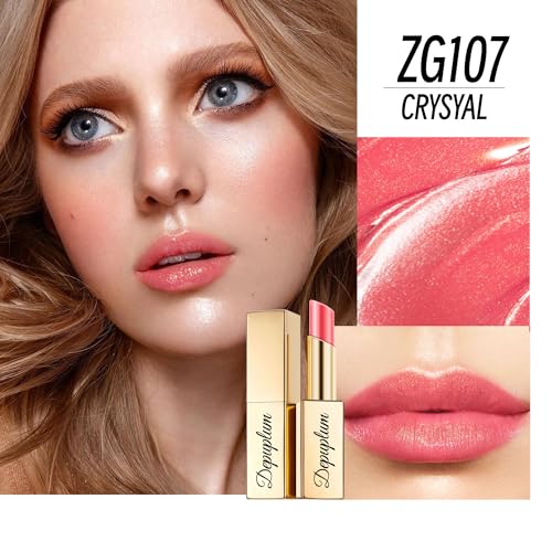 Depuplum Nude Red Pink Lipstick Set – Hydrating, Shimmer Lip Balm & Vegan Lip Gloss (ZG107/108/109)