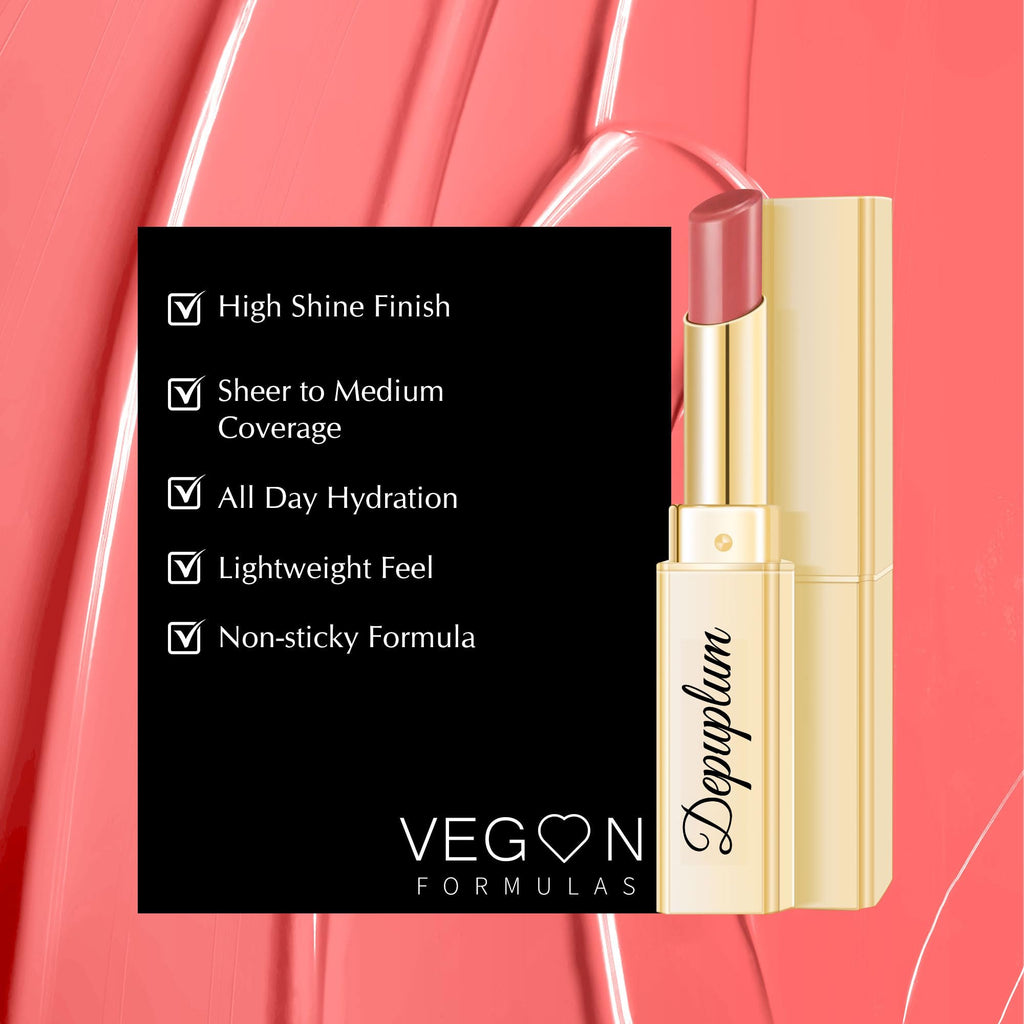 Depuplum 3Pc Brown Lipsticks Set | Hydrating Lip Color with Glossy Finish | Vegan & Cruelty-Free