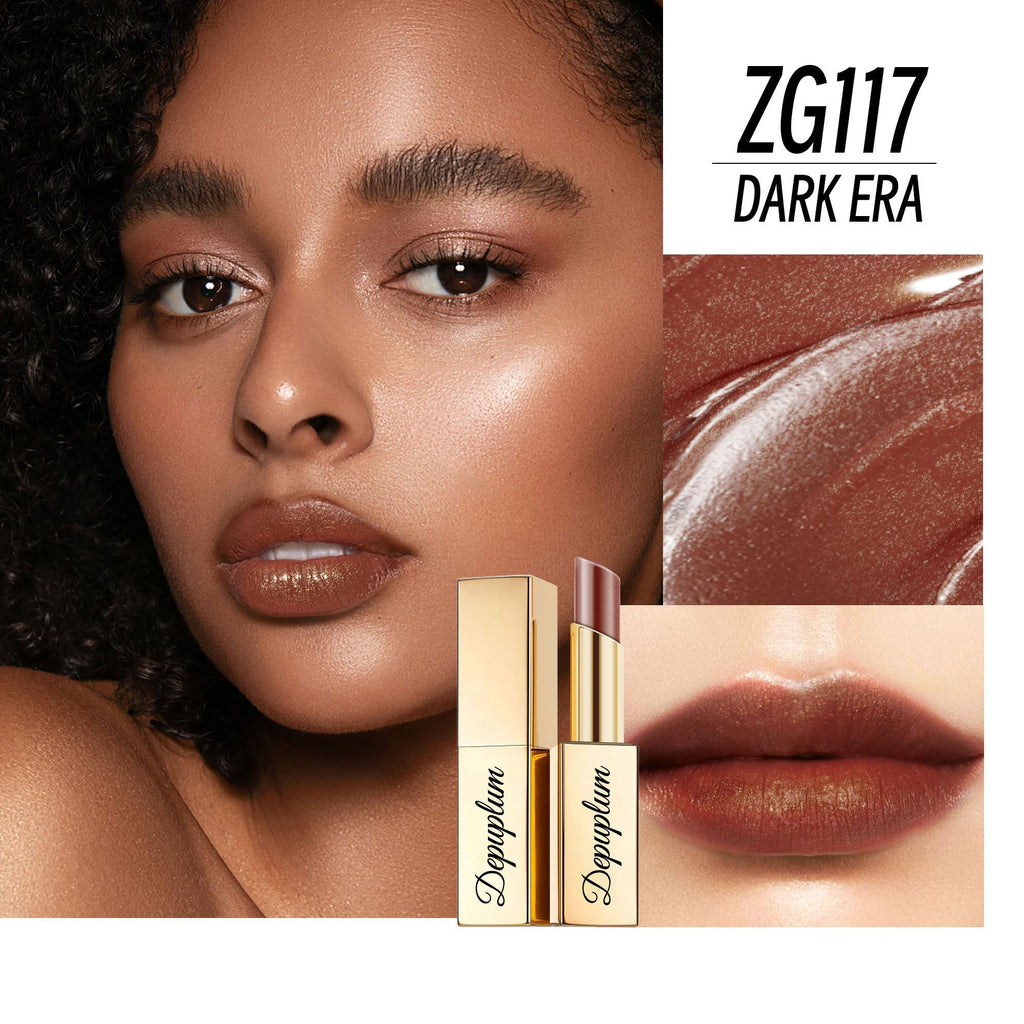 Depuplum Pink-Red-Brown Lipstick Set – Hydrating Shimmer Lip Tint (ZG107/108/117)