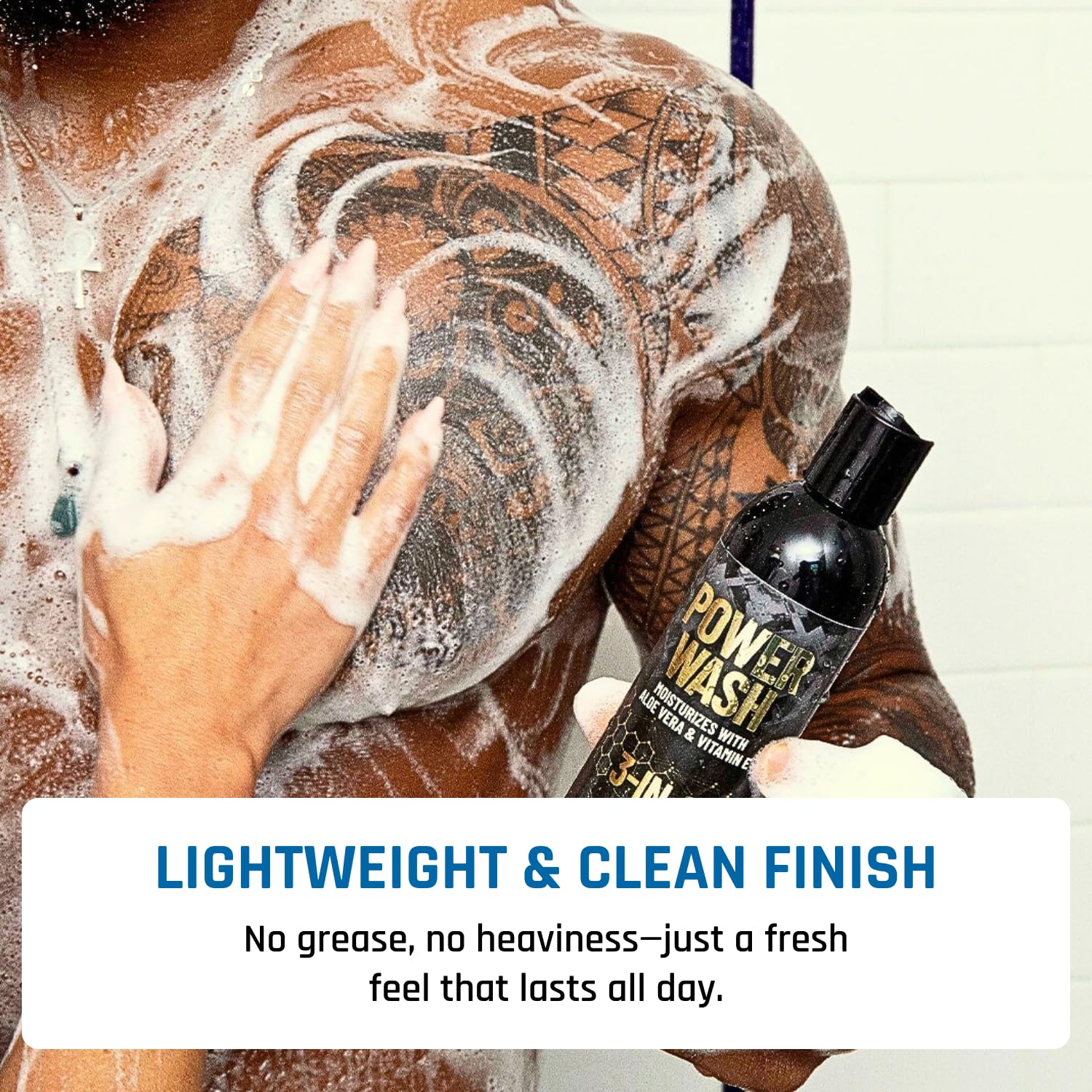 Derm Dude 3-in-1 Body Wash for Men | Aloe Vera & Vitamin E | Alpine Breeze 8oz