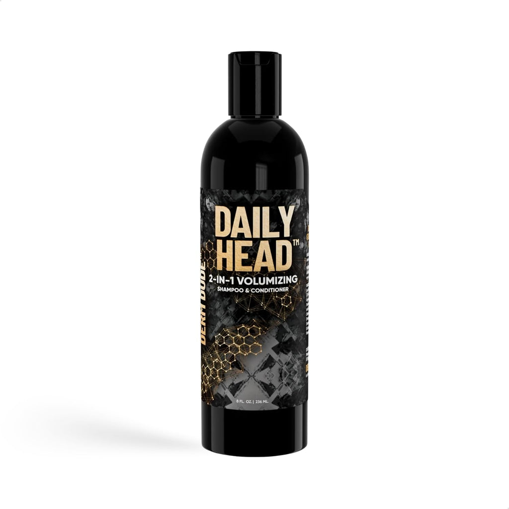 Derm Dude Daily Head 2-in-1 Volumizing Shampoo & Conditioner for Men | Biotin, Caffeine, Saw Palmetto | 8oz