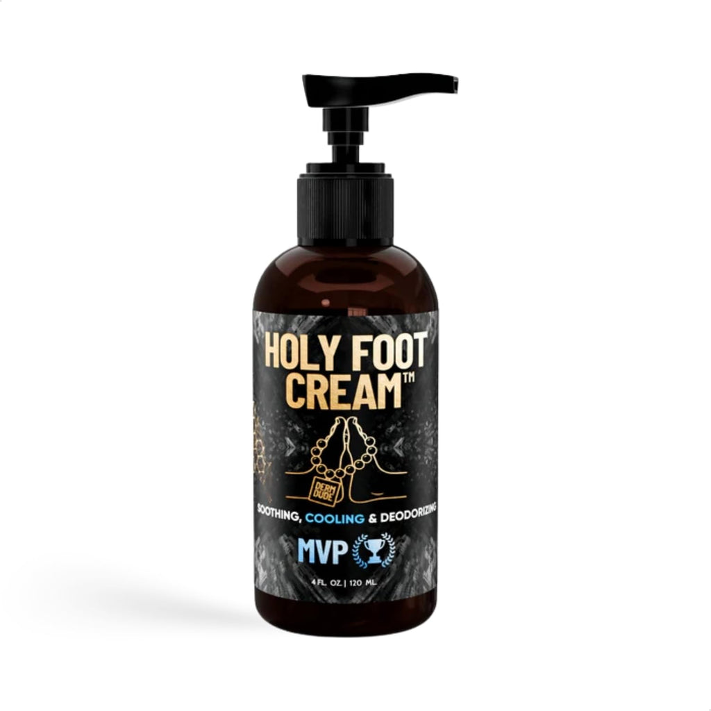 Derm Dude Holy Foot Cream | Daily Moisturizing with DeoPlex Freshness & Arrowroot | MVP Scent 4oz