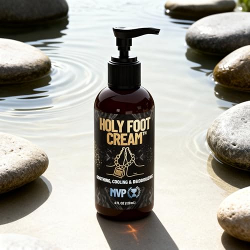 Derm Dude Holy Foot Cream | Daily Moisturizing with DeoPlex Freshness & Arrowroot | MVP Scent 4oz