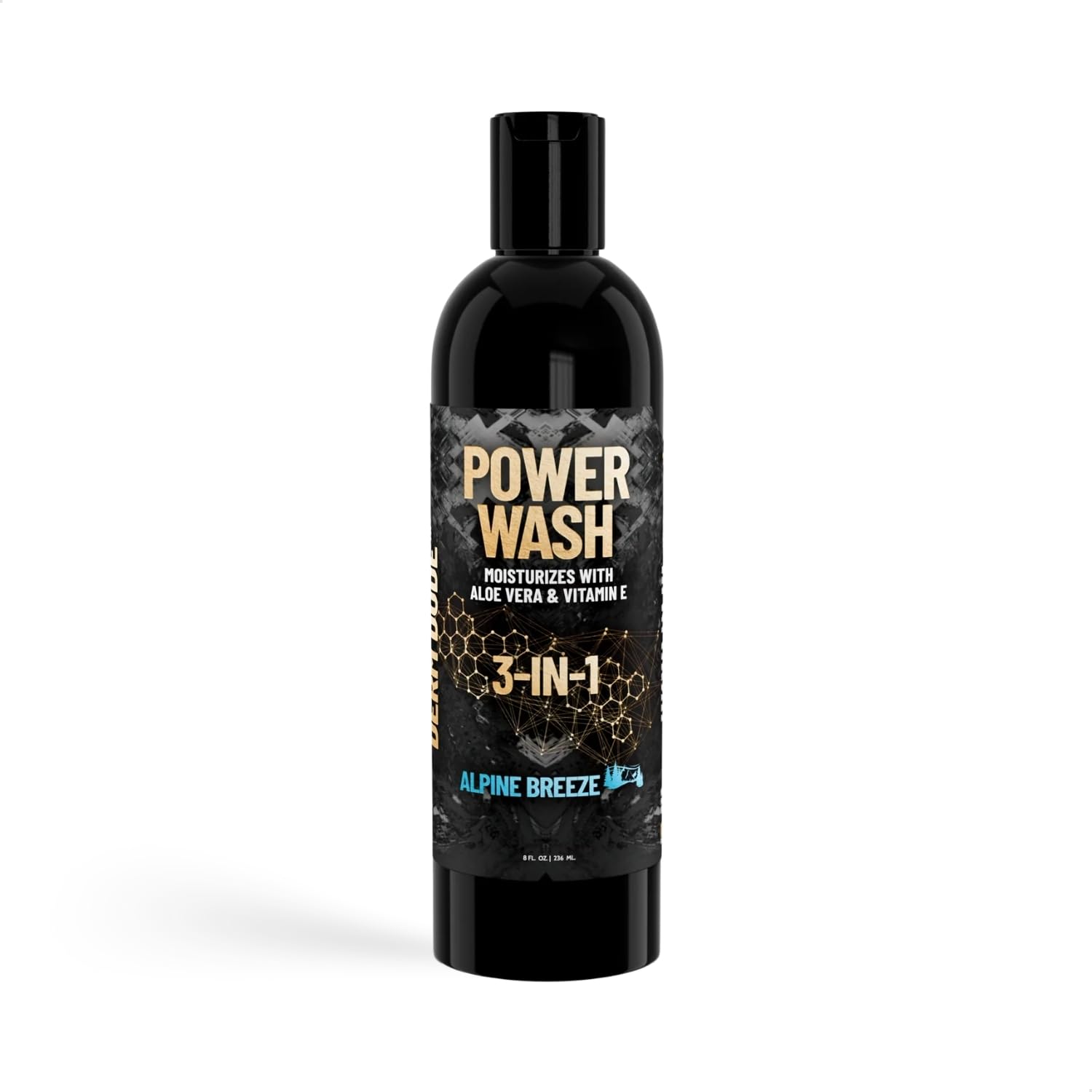 Derm Dude 3-in-1 Body Wash for Men | Aloe Vera & Vitamin E | Alpine Breeze 8oz