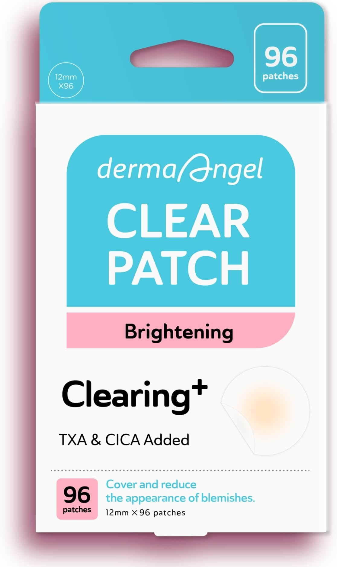 DERMA ANGEL Dark Spot Patches – 96 Count | Hydrocolloid Acne Patches with TXA & CICA for Active Acne & Post-Inflammation