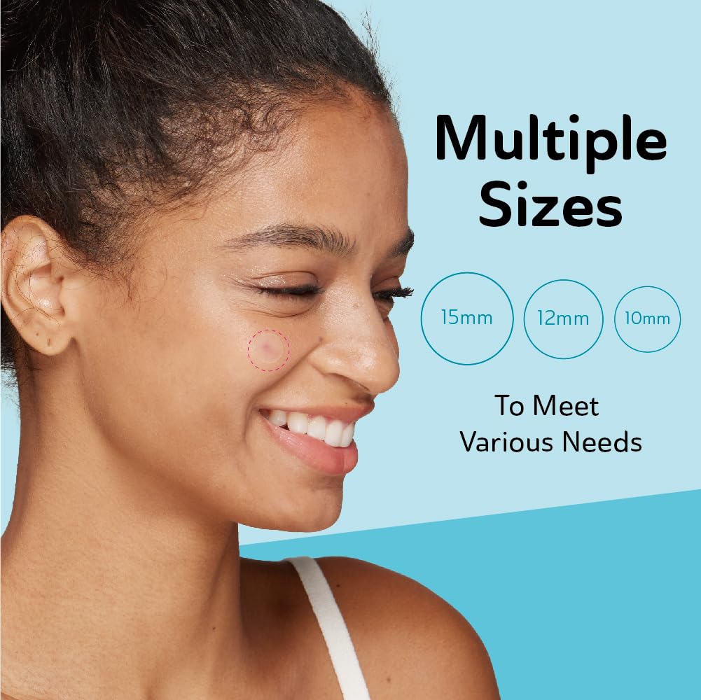 DERMA ANGEL Ultra Invisible Acne Patches – 120 Count, 3 Sizes for Day & Night Use