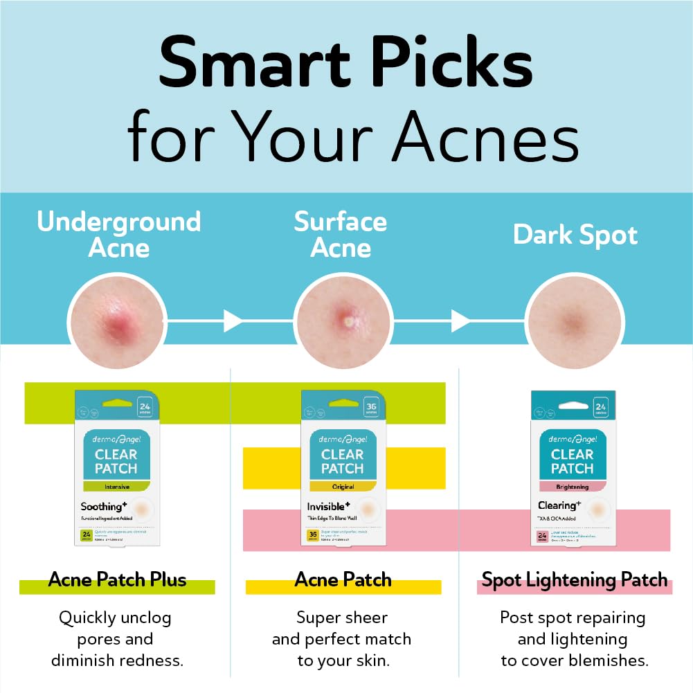 DERMA ANGEL Dark Spot Patches – 96 Count | Hydrocolloid Acne Patches with TXA & CICA for Active Acne & Post-Inflammation