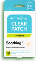 DERMA ANGEL Invisible Salicylic Acid Pimple Patches – 132 Count, 2 Sizes, Clear Hydrocolloid Patches