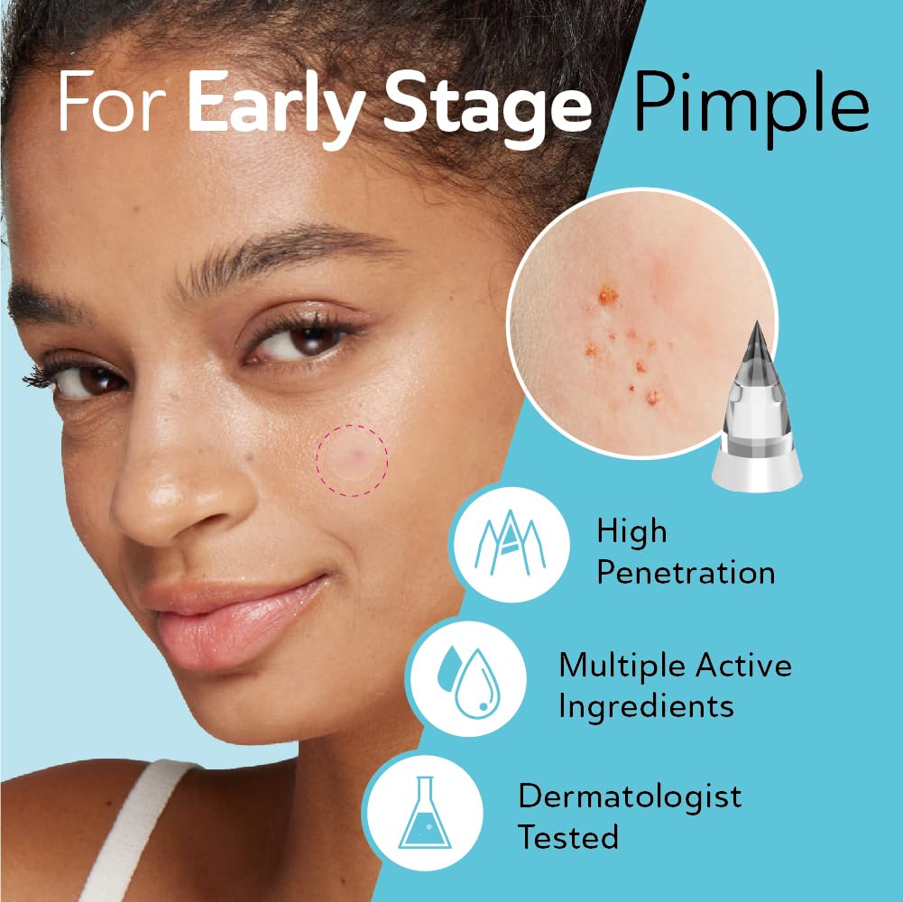 DERMA ANGEL Microdart Acne Patches for Deep Blemishes – 18 Hydrocolloid Patches with Salicylic, Azelaic Acids, CICA & Vitamin C