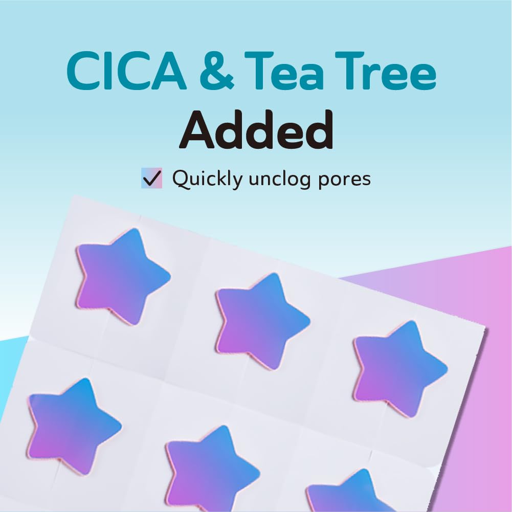 DERMA ANGEL Star & Heart Pimple Patches – 96 Patches, 7X Absorbency, CICA & Tea Tree
