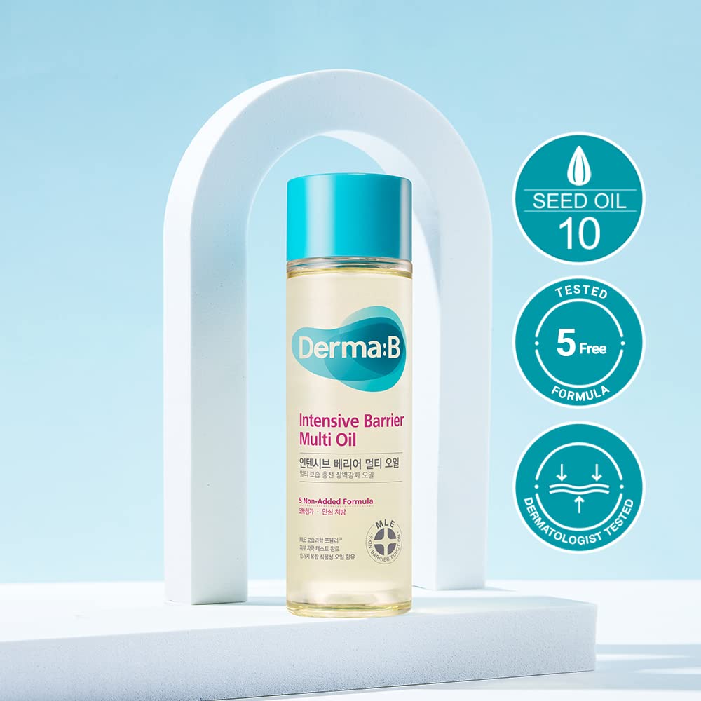 Derma B Intensive Barrier Multi Body Oil | Non-Sticky Hydration for Sensitive Skin | 135ml