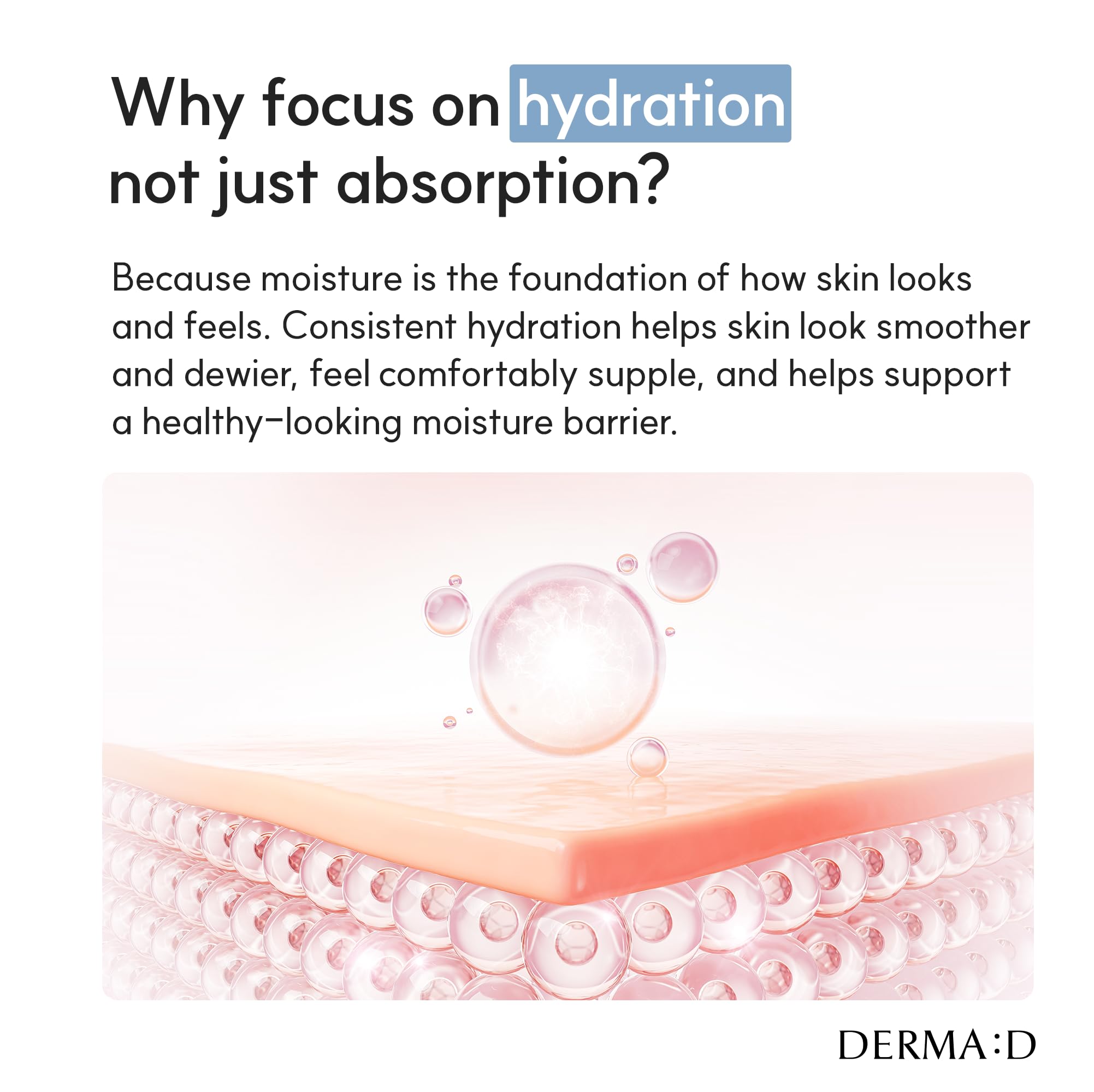 DERMA:D Korean Ampoule with Hyaluronic Acid – Hydrating Serum with Vitamin C, Retinol, Panthenol | 1.69 fl oz