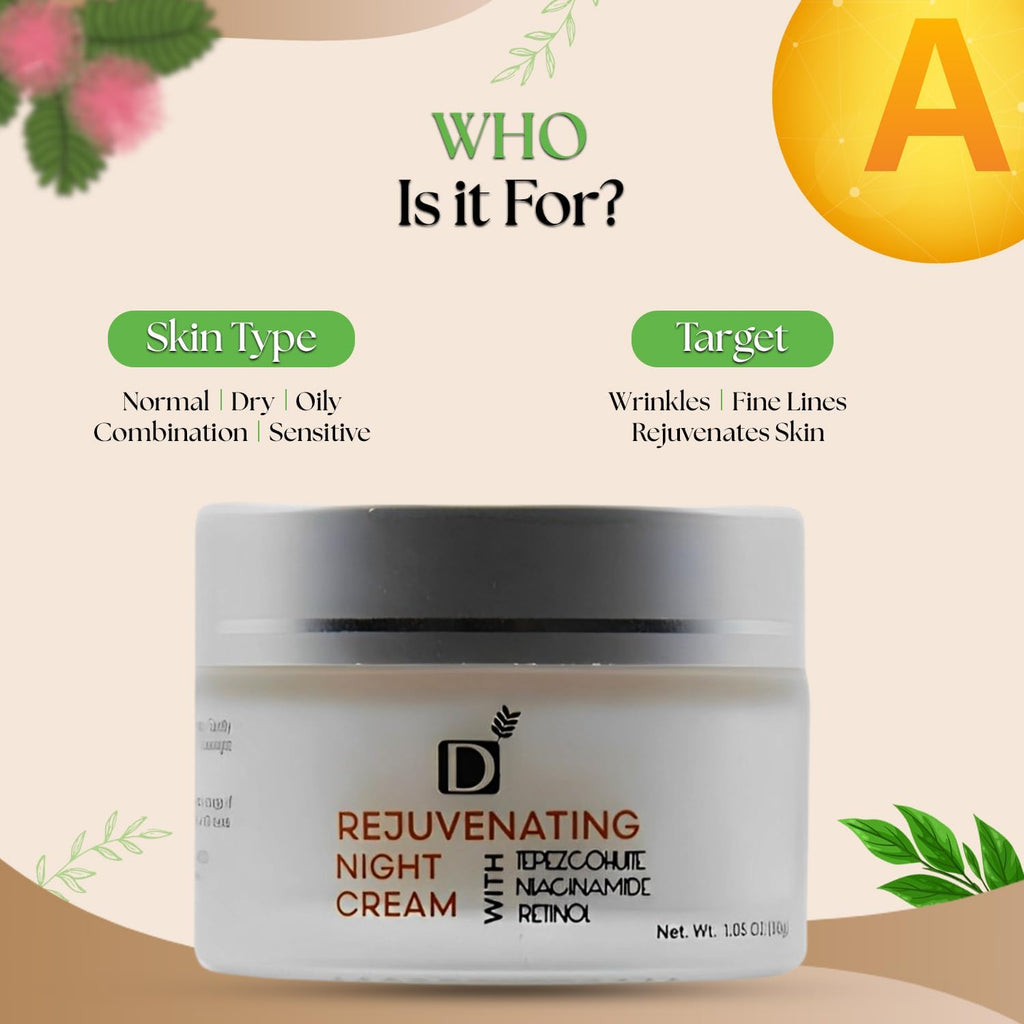 Derma Detox Rejuvenating Night Cream with Retinol, Tepezcohuite & Niacinamide