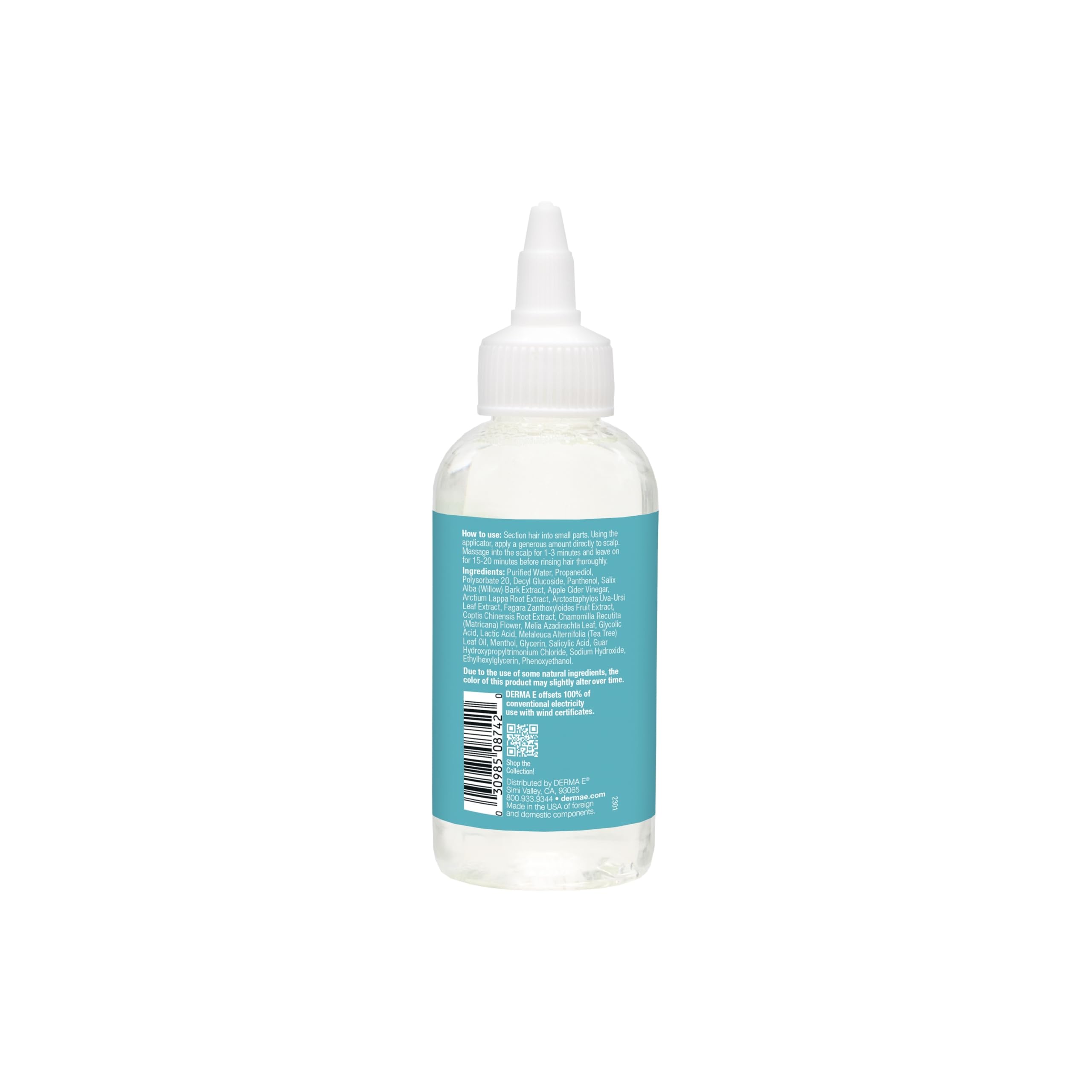 DERMA-E Scalp Exfoliating Rinse — Clarifying, Color-Safe pH-Balanced Scalp Care (4 fl oz)