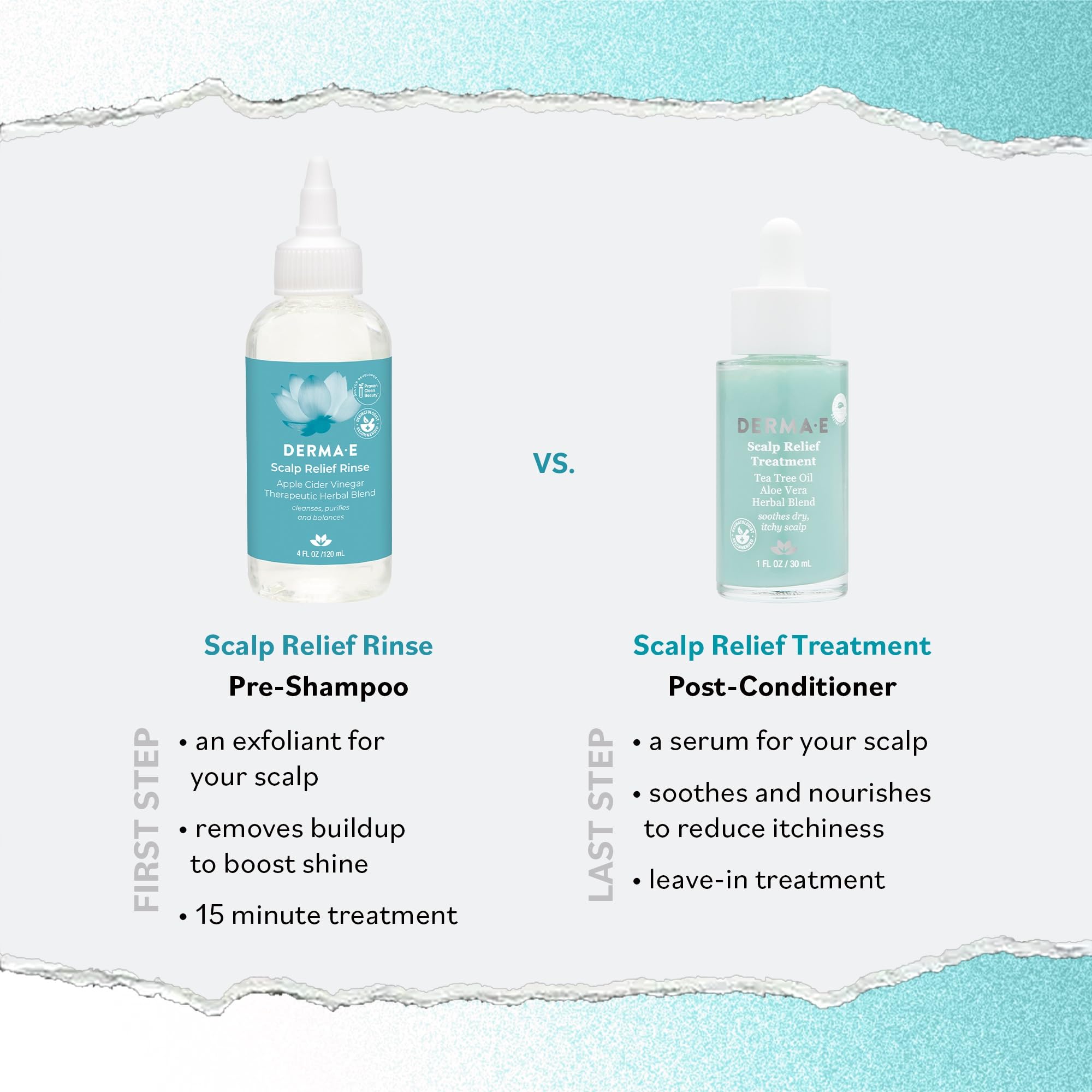 DERMA-E Scalp Exfoliating Rinse — Clarifying, Color-Safe pH-Balanced Scalp Care (4 fl oz)