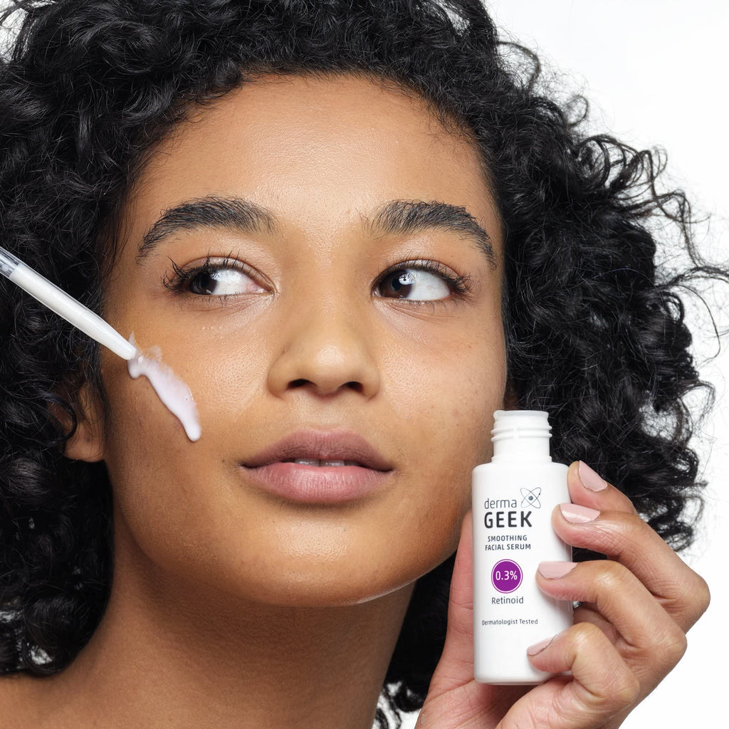 Derma Geek Smoothing Facial Serum 0.3% Retinoid – Daily Use, Non-Greasy