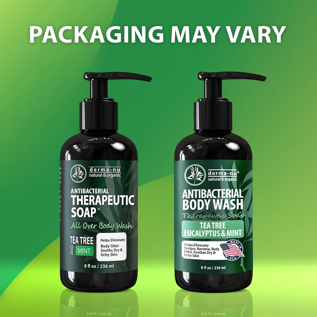 Derma-Nu Antibacterial Body Wash | Tea Tree, Jock Itch & Athlete's Foot Care, 8 oz