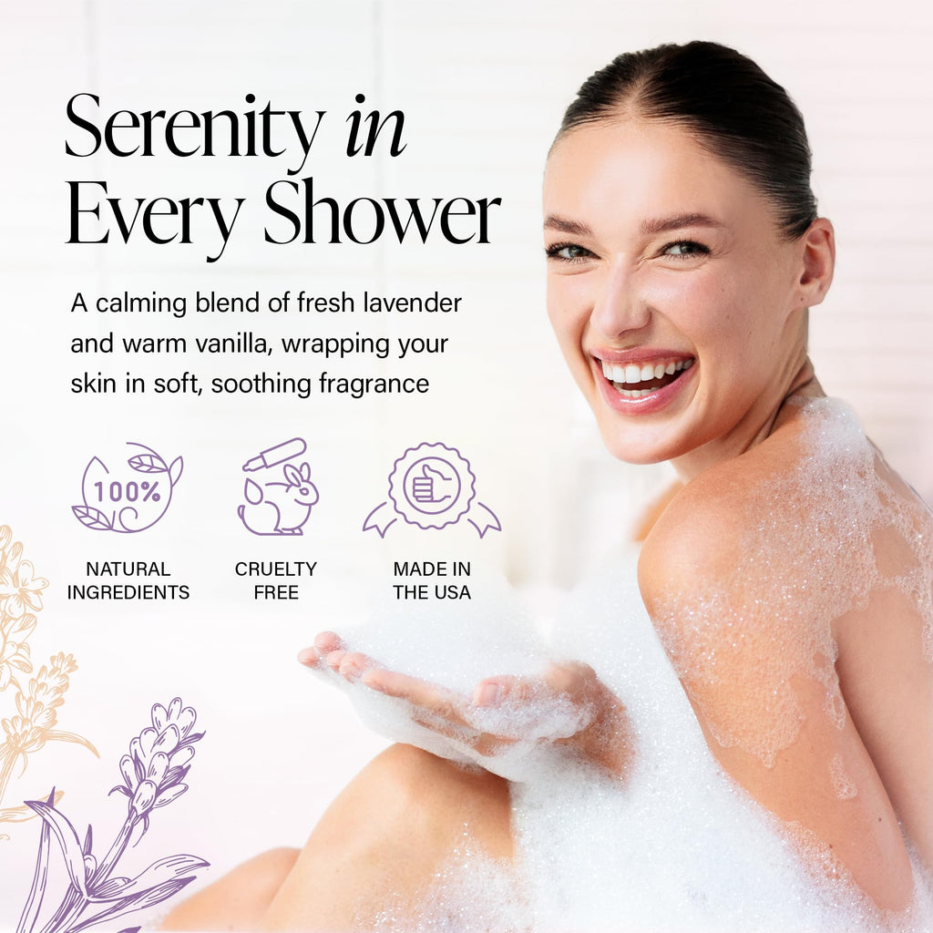 Derma-Nu Antibacterial Body Wash for Women - Tea Tree, Lavender & Vanilla