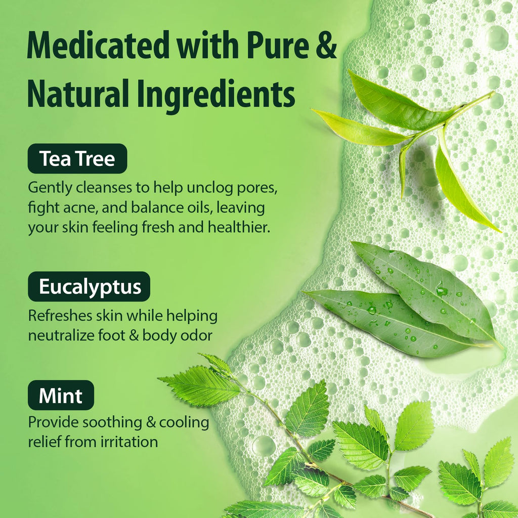 Derma-Nu Antibacterial Body Wash | Tea Tree, Jock Itch & Athlete's Foot Care, 8 oz