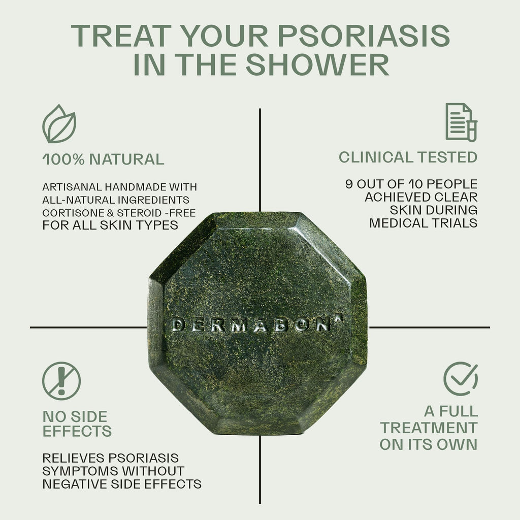 Dermabon Coal Tar Soap Bar 2% for Psoriasis, Dermatitis & Dandruff – 1 Pack