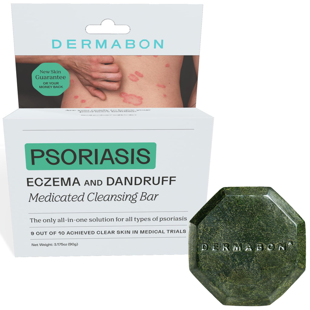 Dermabon Coal Tar Soap Bar 2% for Psoriasis, Dermatitis & Dandruff – 1 Pack