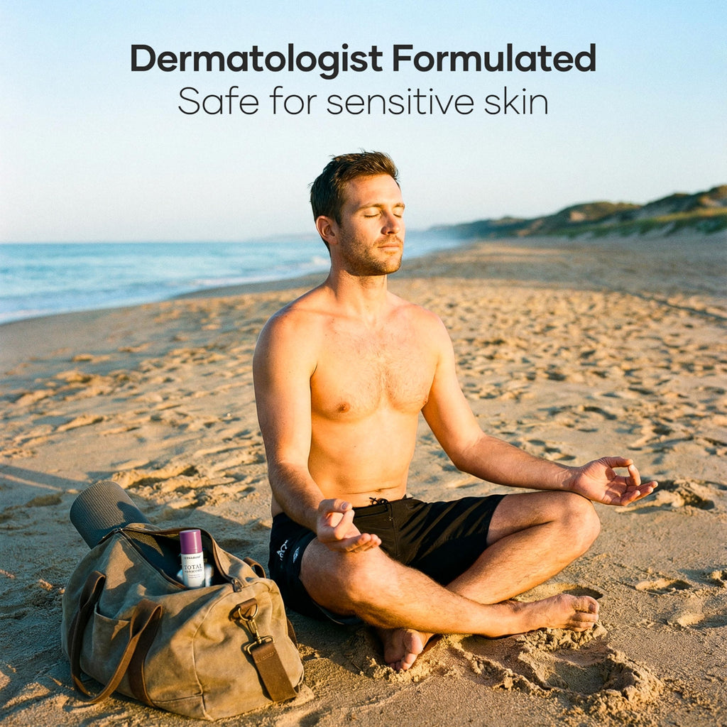 DERMAdoctor Total NonScents Ultra-Gentle Unscented Antiperspirant for Sensitive Skin – Clinically Strong Roll-On