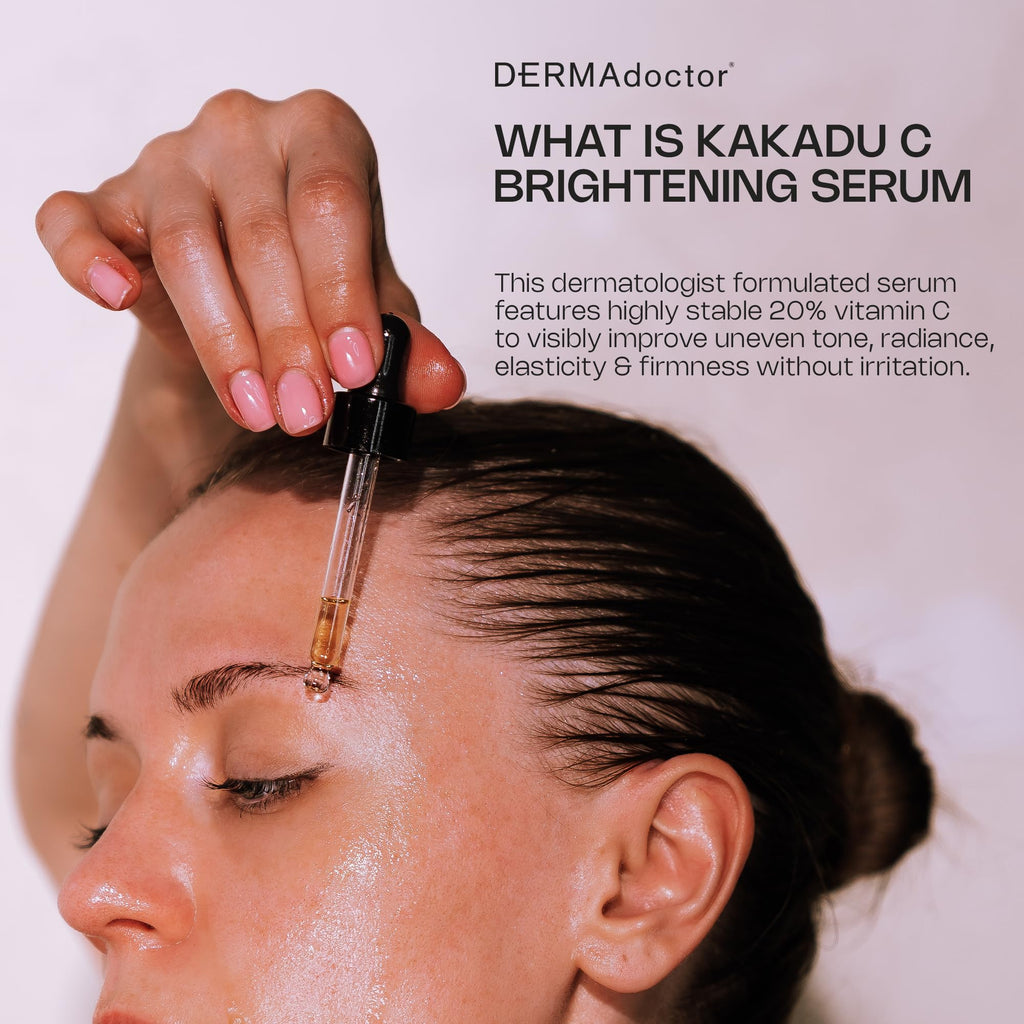 DERMAdoctor Vitamin C Serum 20% with Vitamin E & Ferulic Acid — Brightening, Hydrating Anti-Aging Serum | 1 oz