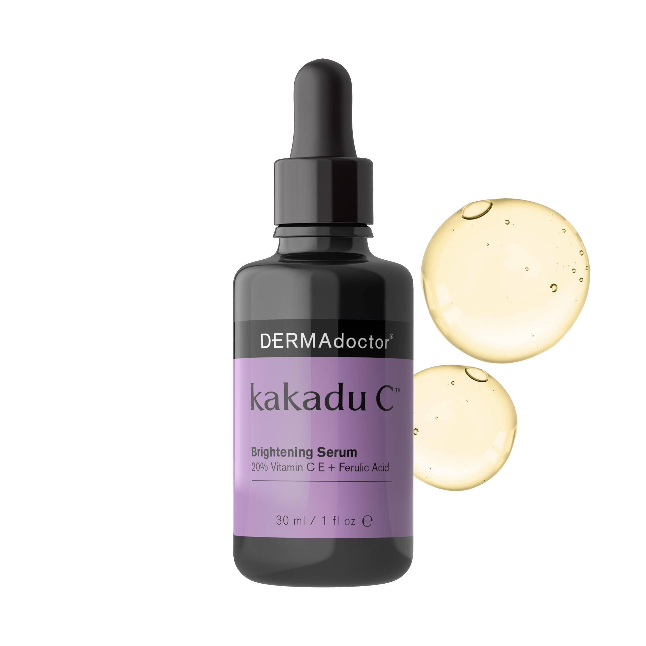 DERMAdoctor Vitamin C Serum 20% with Vitamin E & Ferulic Acid — Brightening, Hydrating Anti-Aging Serum | 1 oz