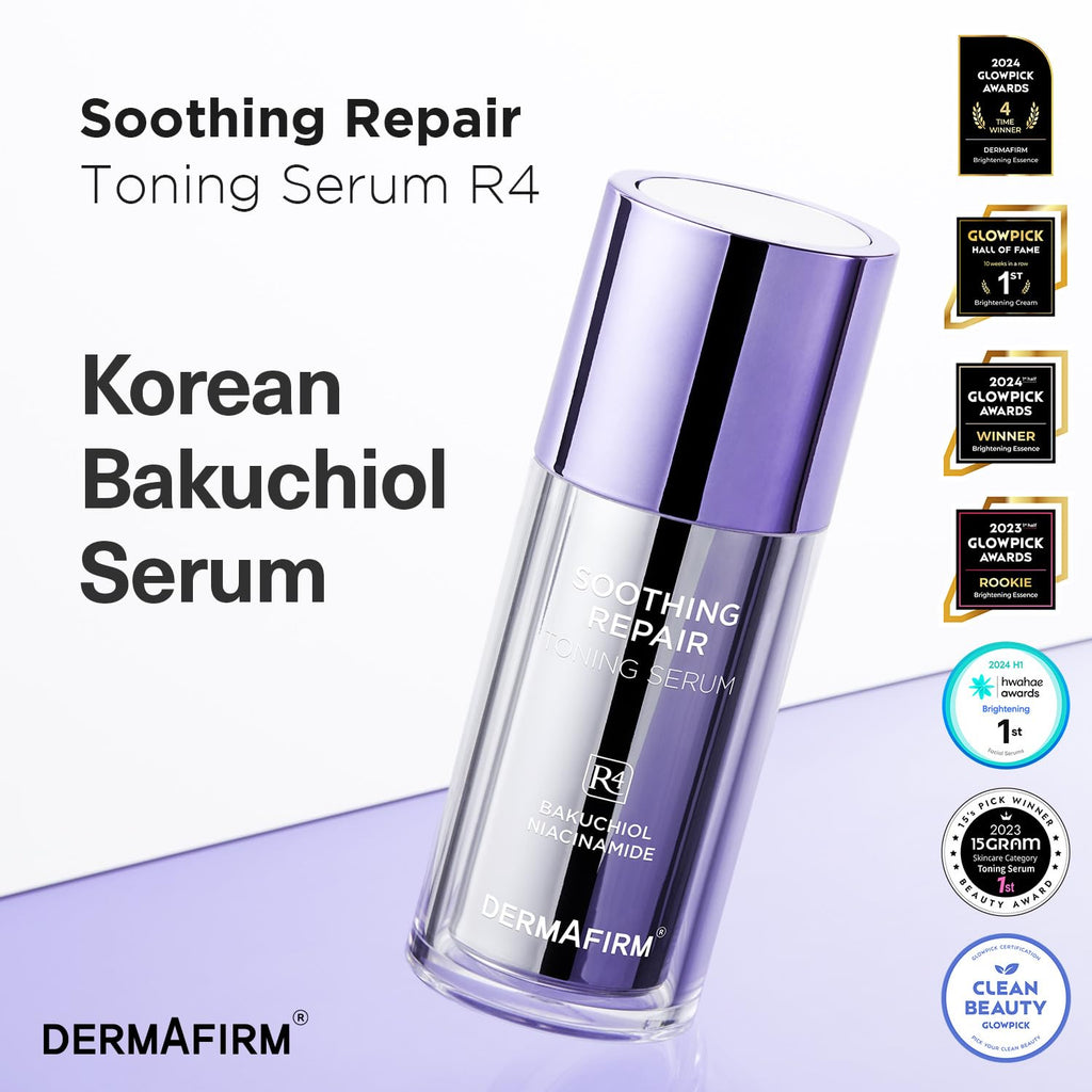 DERMAFIRM Bakuchiol Retinol Serum with Niacinamide & Peptides – Glass Skin R4