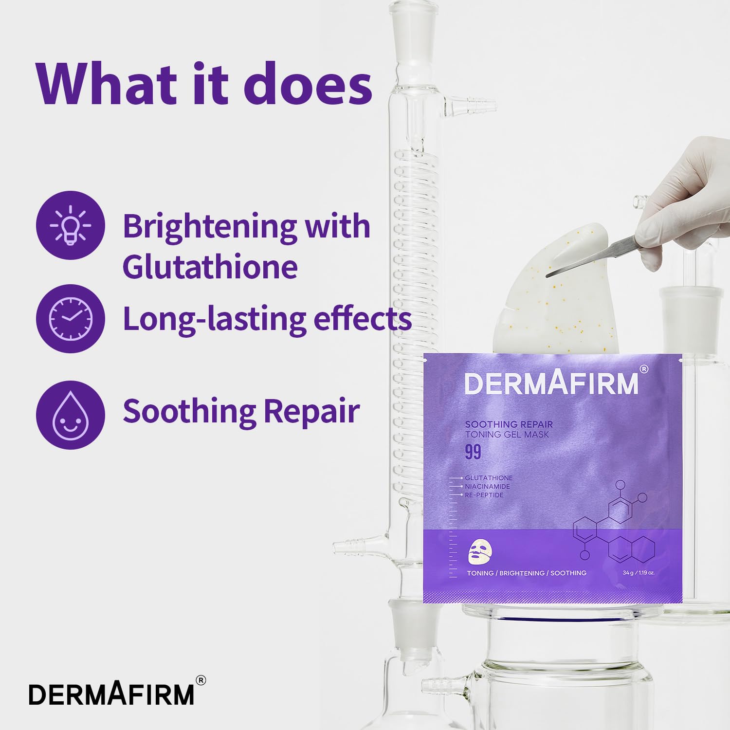 Dermafirm Soothing Repair Toning Gel Mask R4 – Brightening & Anti-Wrinkle Overnight Hydrogel Mask