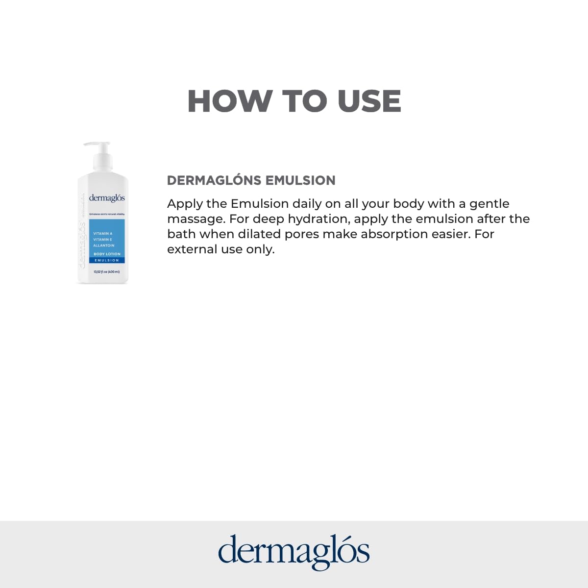 Dermaglós 2-Pack Moisturizing Body Lotion – Deep Hydration with Vitamin A, E & Allantoin | Tattoos, Scars & Stretch Marks Care