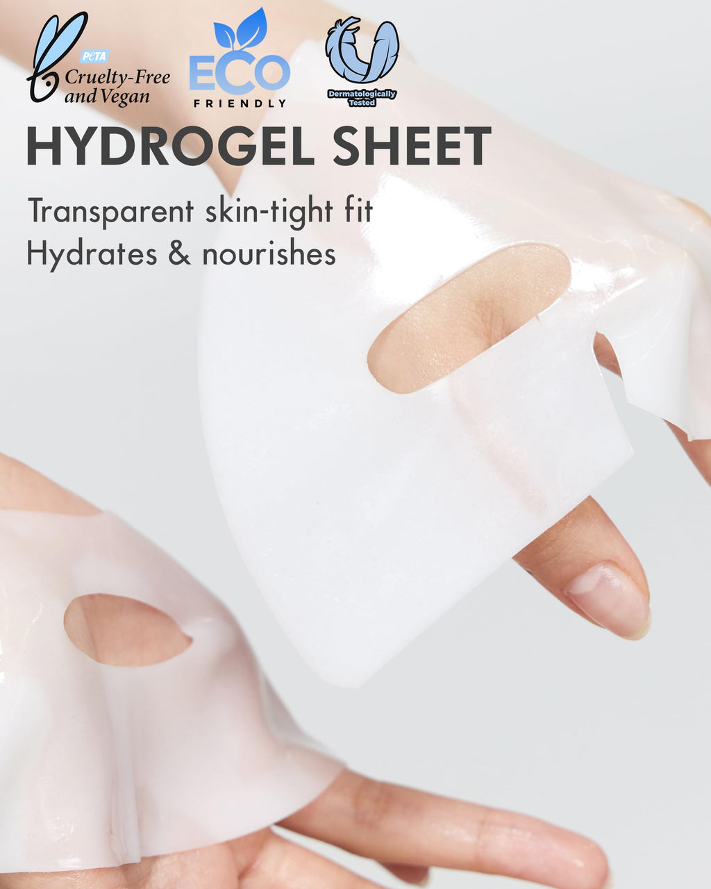 DERMAL Hyaluronic Hydrogel Melting Mask (4 Pack) – Overnight Cooling Gel with Nano HA & Ceramide