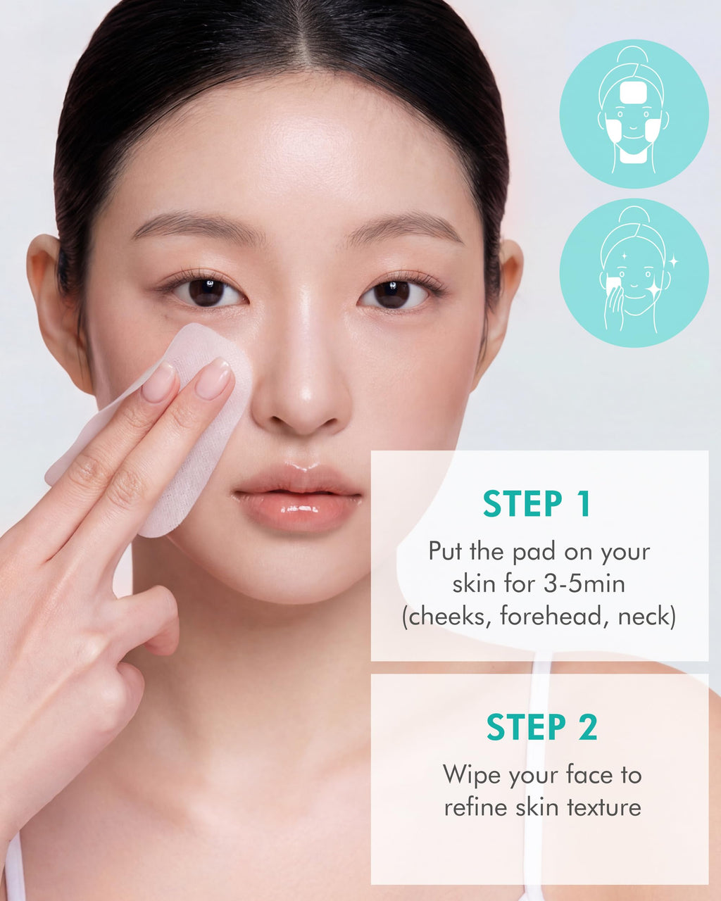 DERMAL Madecassoside Blemish Control Pad – 120-Sheet Korean Toner Pad with Centella Asiatica, Gauze Tencel