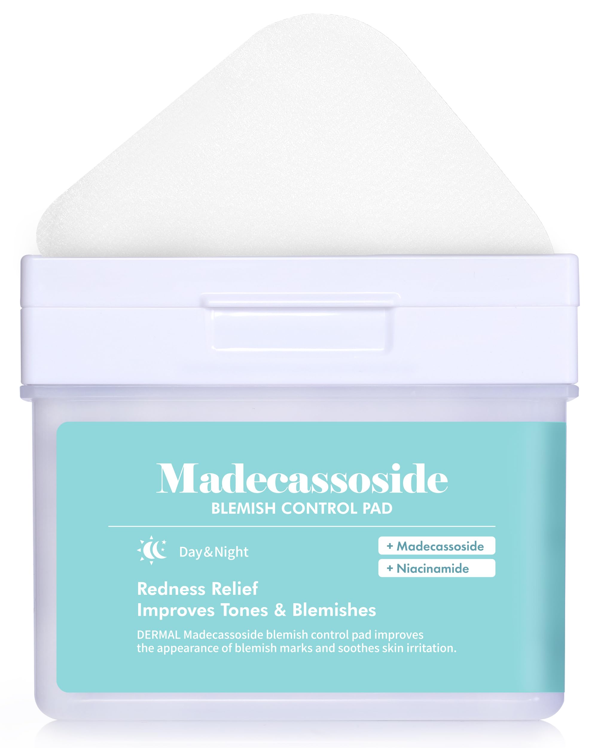 DERMAL Madecassoside Blemish Control Pad – 120-Sheet Korean Toner Pad with Centella Asiatica, Gauze Tencel