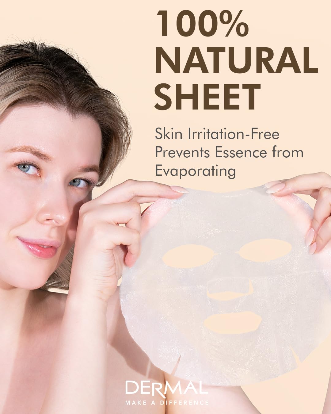 DERMAL Snail Collagen Essence Facial Mask Sheet Pack of 10 – Hydration, Glow & Acne-Prone Skin Care