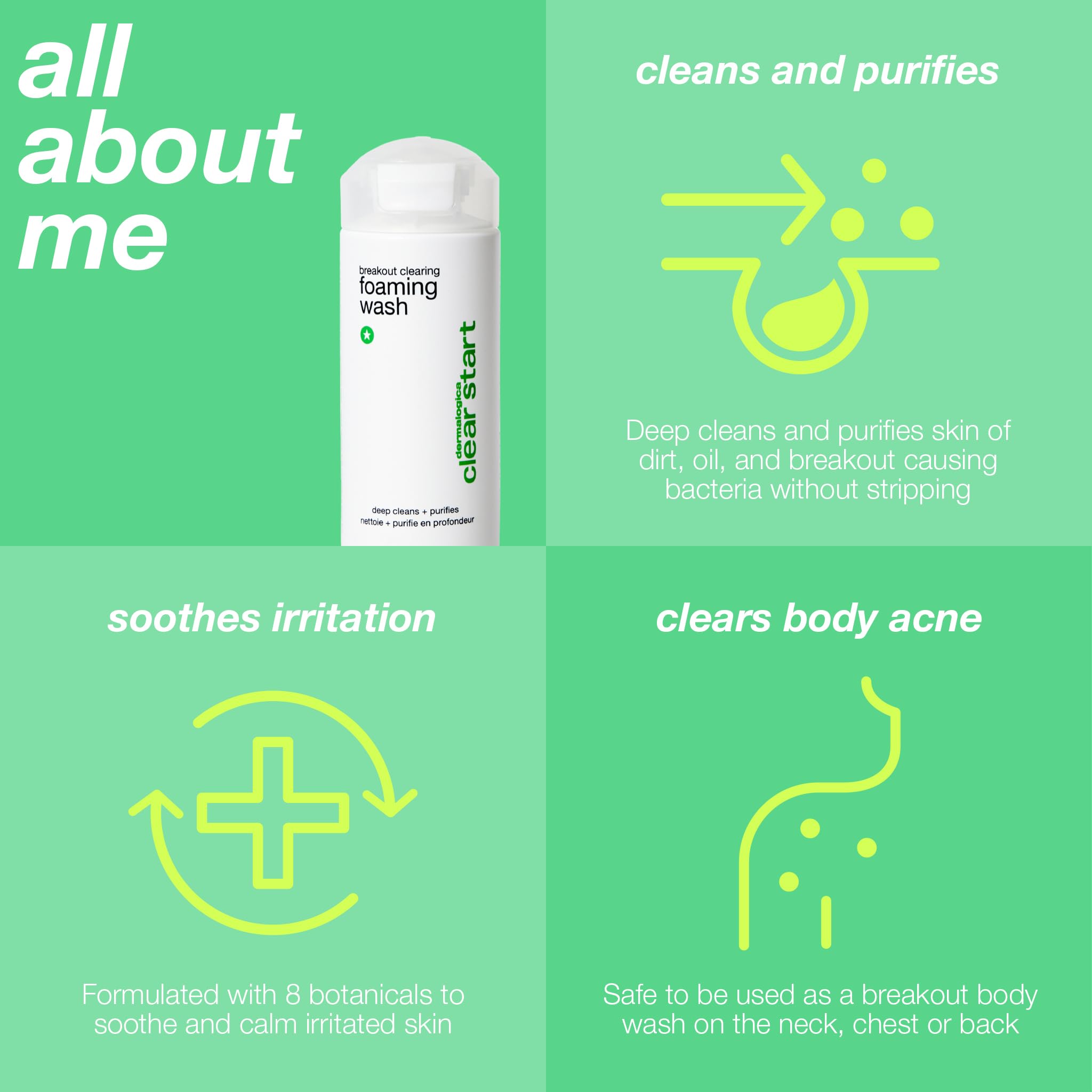Dermalogica Clear Start Breakout Clearing Foaming Wash | Acne Face Wash with Salicylic Acid & Tea Tree Oil – 10 fl oz