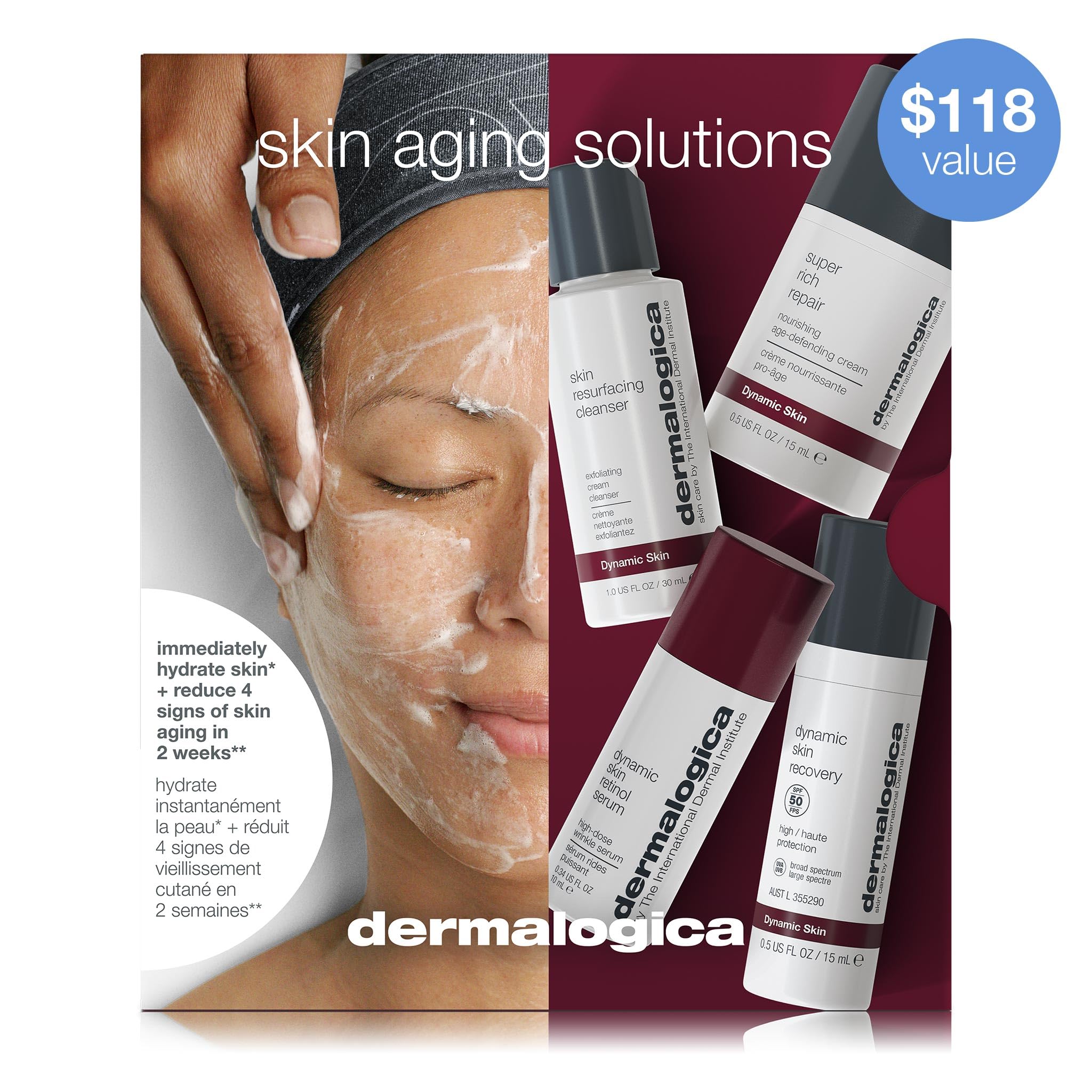 Dermalogica Skin Aging Solutions Kit — Anti-Aging Skincare Set (Travel Size)