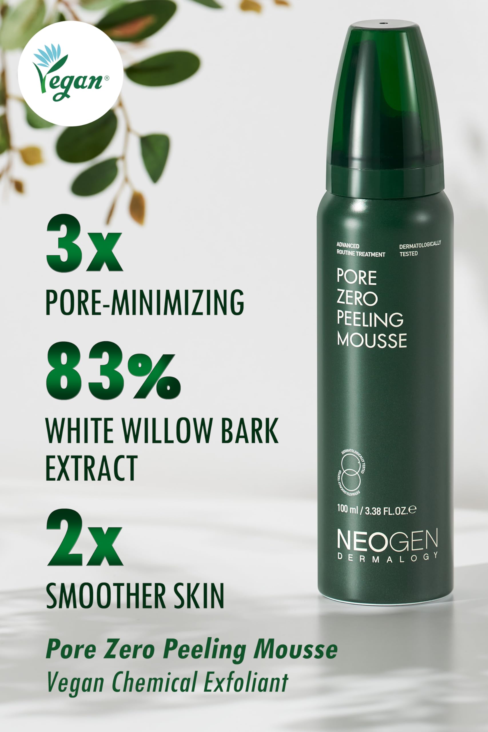 DERMALOGY by NEOGENLAB Pore Zero Peeling Mousse | Foaming Exfoliator for Firming