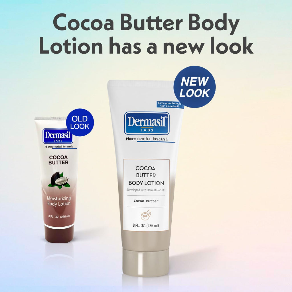 Dermasil Cocoa Butter Body Lotion 3-Pack – Non-Greasy, Fast-Absorbing, Sweet Scent
