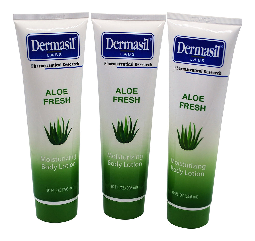 Dermasil Aloe Fresh Moisturizing Body Lotion – 10 oz Tubes Pack of 3