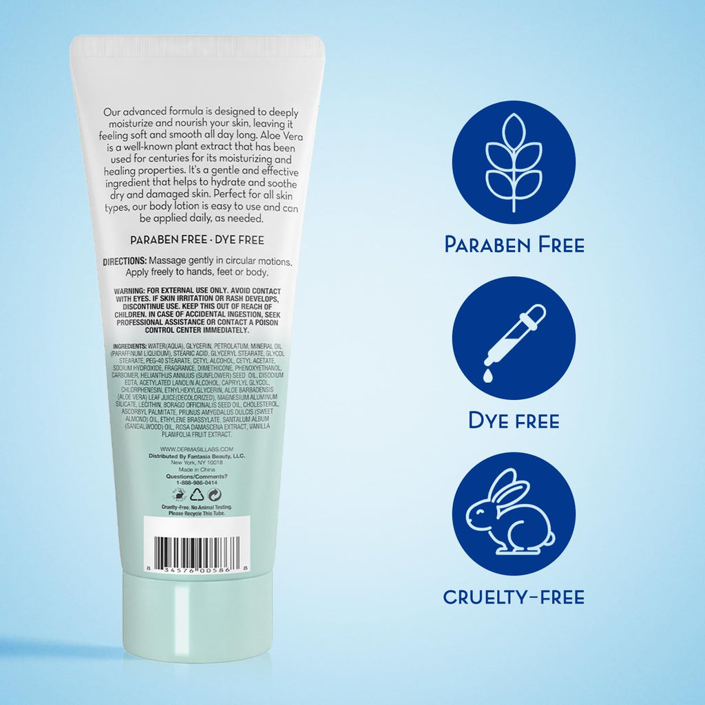 Dermasil Fresh Aloe Body Lotion 3-Pack – Non-Greasy, Fast-Absorbing, 8 oz Each