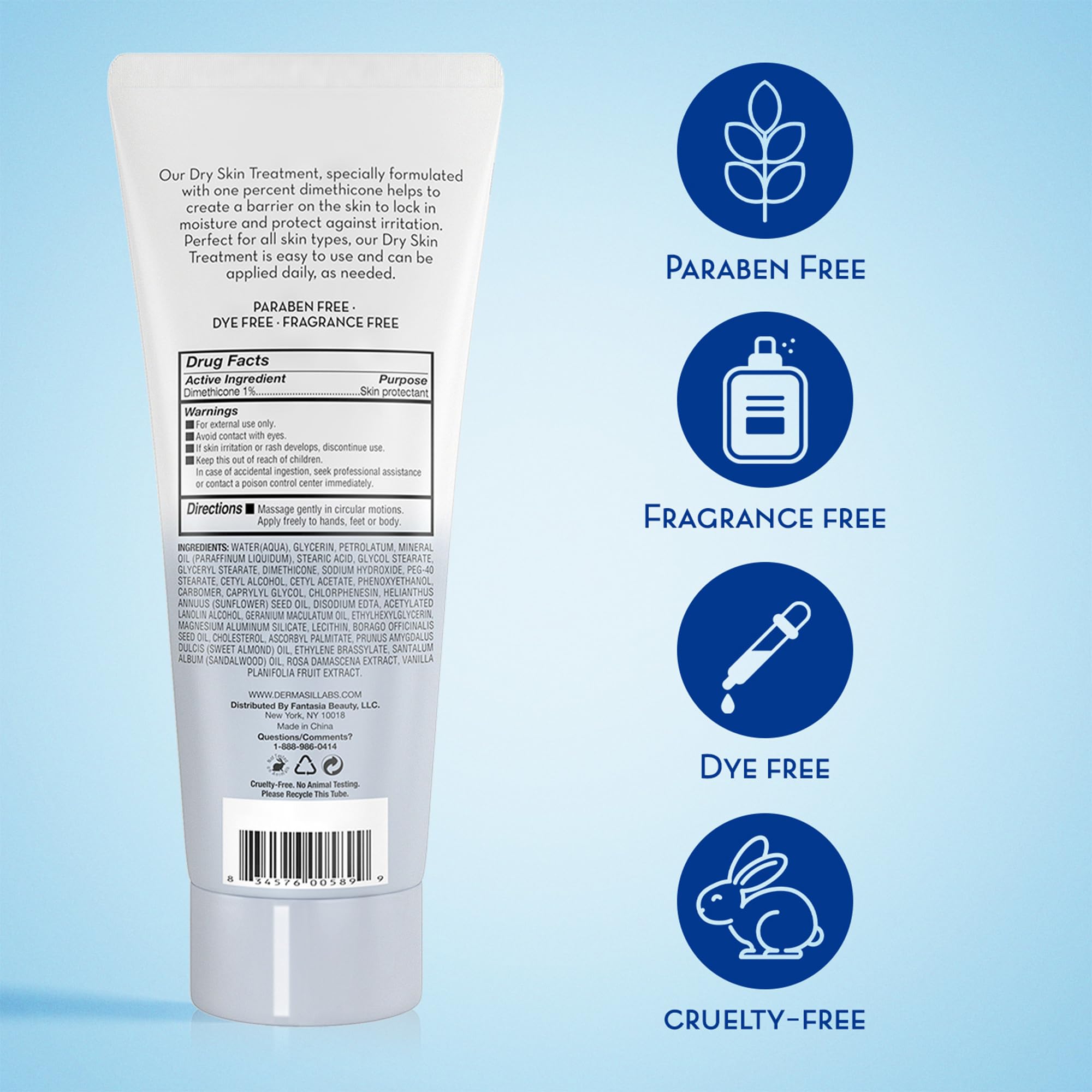 Dermasil Body Lotion 3-Pack – Fragrance-Free, Non-Greasy, Fast-Absorbing for Dry Skin