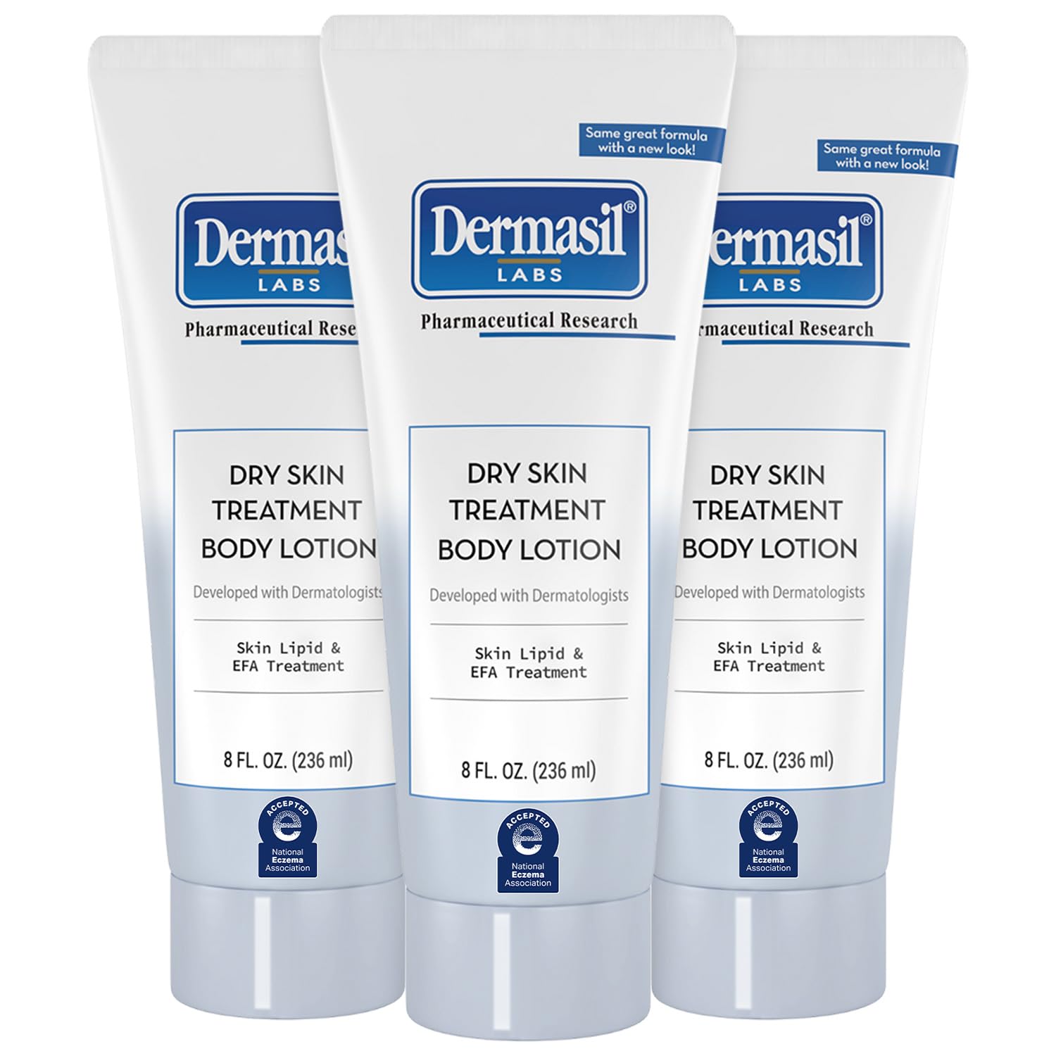 Dermasil Body Lotion 3-Pack – Fragrance-Free, Non-Greasy, Fast-Absorbing for Dry Skin