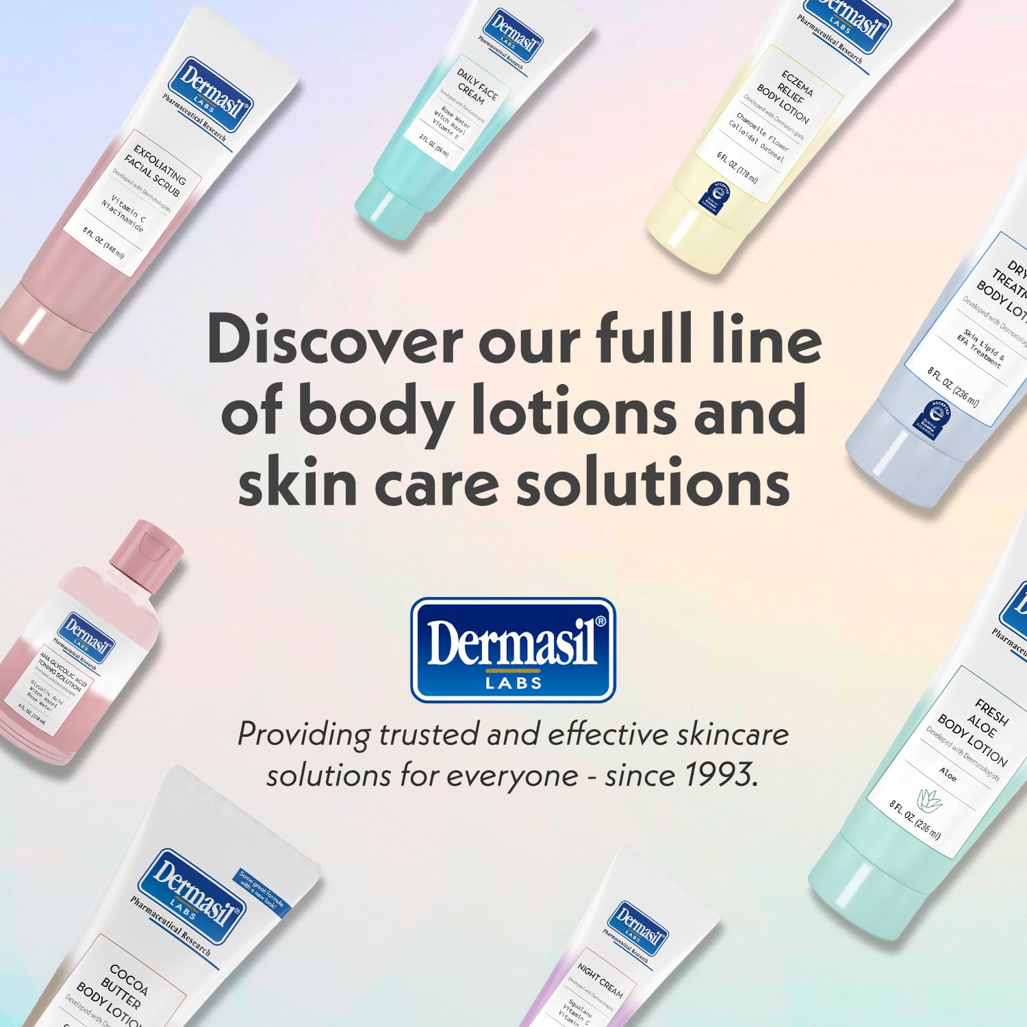 Dermasil Body Lotion 3-Pack – Fragrance-Free, Non-Greasy, Fast-Absorbing for Dry Skin
