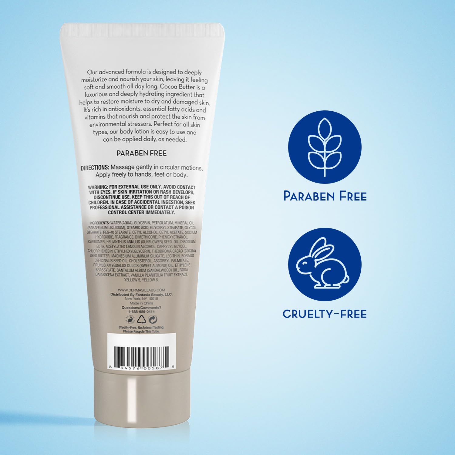 Dermasil Cocoa Butter Body Lotion 3-Pack – Non-Greasy, Fast-Absorbing, Sweet Scent
