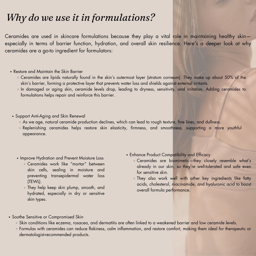 Dermaskin Labs Ceramide 3 Powder – Cosmetic Grade Ceramides for Skin and Hair Formulations