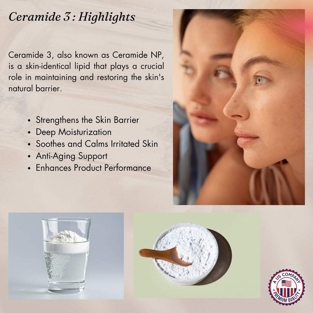 Dermaskin Labs Ceramide 3 Powder – Cosmetic Grade Ceramides for Skin and Hair Formulations
