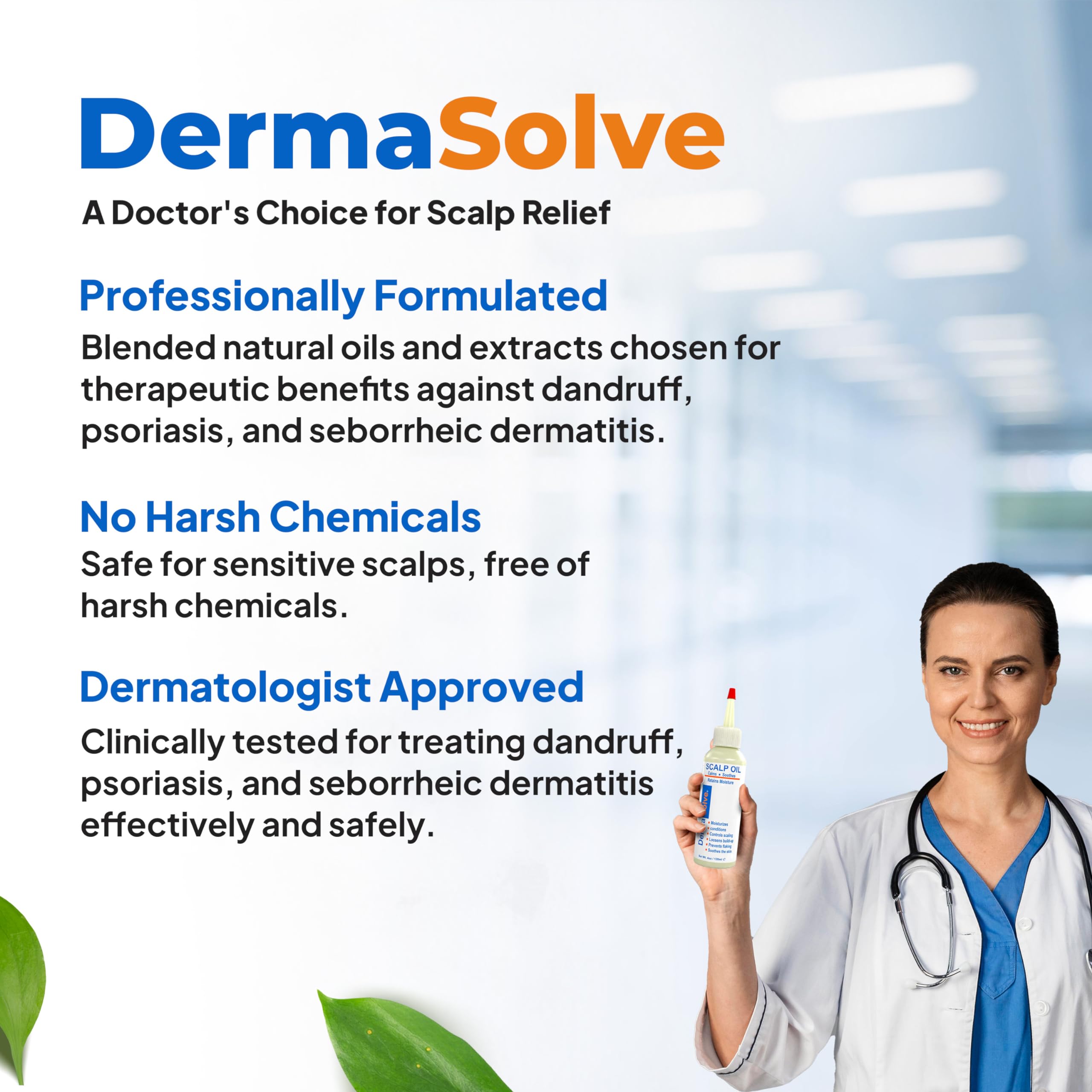 Dermasolve Psoriasis & Dandruff Oil – Dermatologist-Approved Scalp Relief