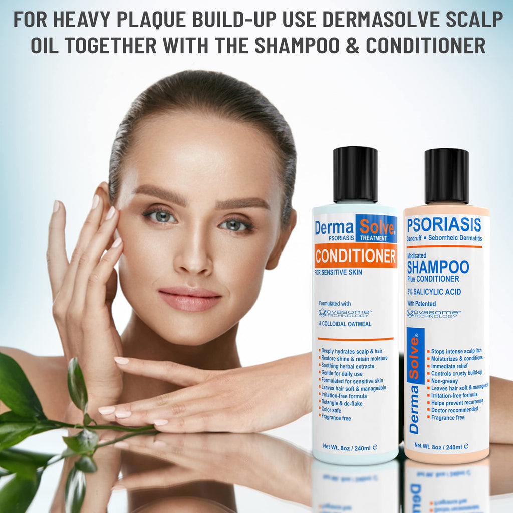 Dermasolve Medicated Scalp Shampoo & Conditioner for Psoriasis & Dandruff